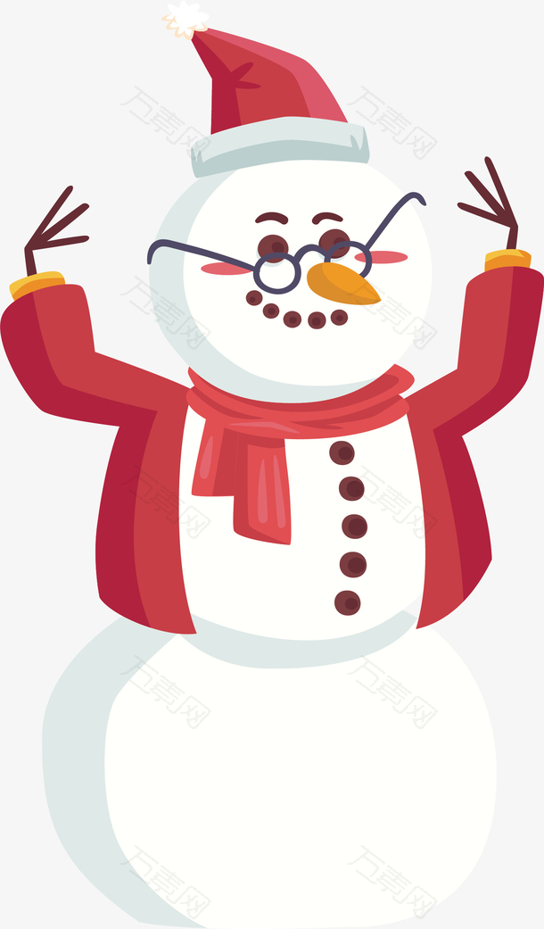 戴眼镜的雪人