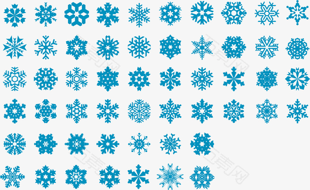 雪花图标矢量图