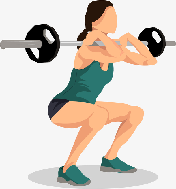 负重深蹲矢量风格