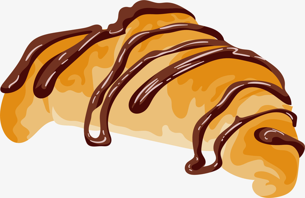 巧克力酱牛角面包