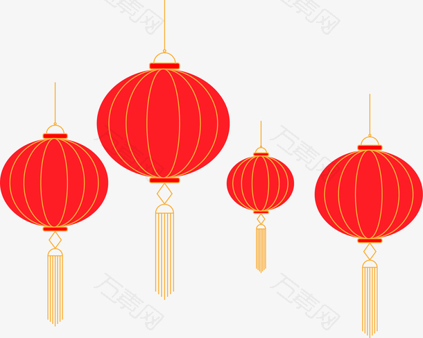 春节红色喜庆灯笼过节