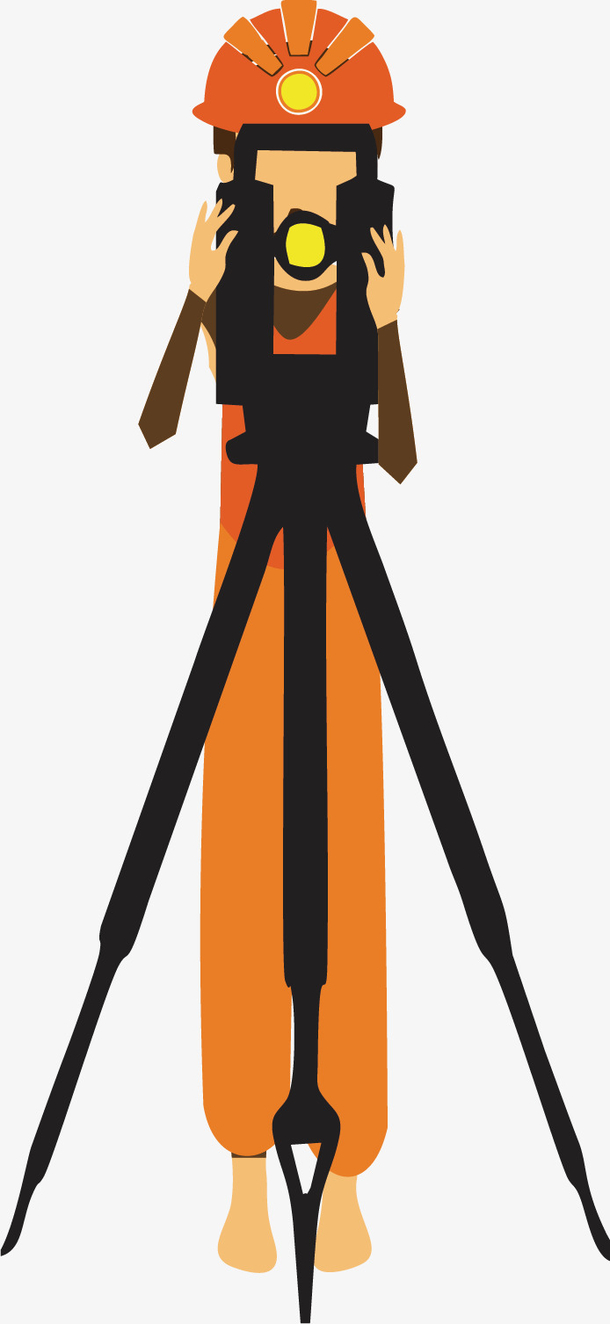 矢量图测量的工人