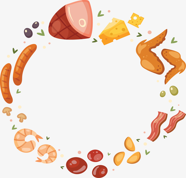 秋季丰收美食边框