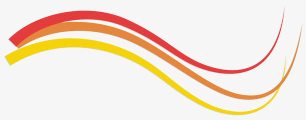 黄色线条渐变波浪线