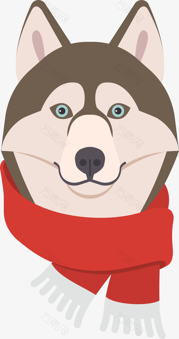 圣诞节呆萌可爱哈士奇