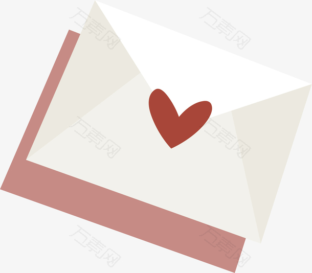 矢量图简约小情书