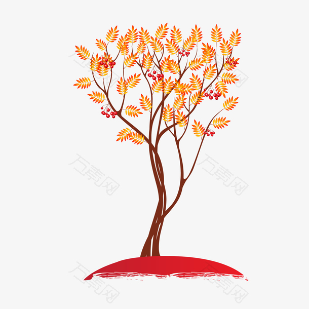 秋季植物矢量图下载