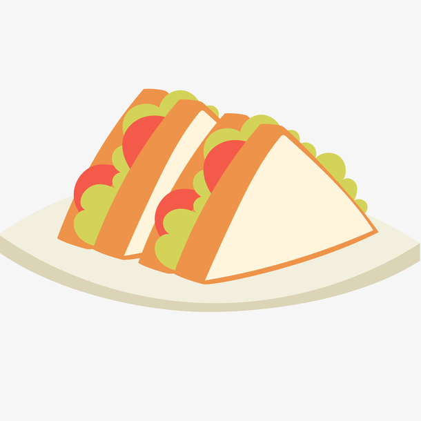 营养三明治矢量插画