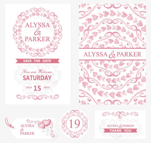 浪漫婚礼邀请卡