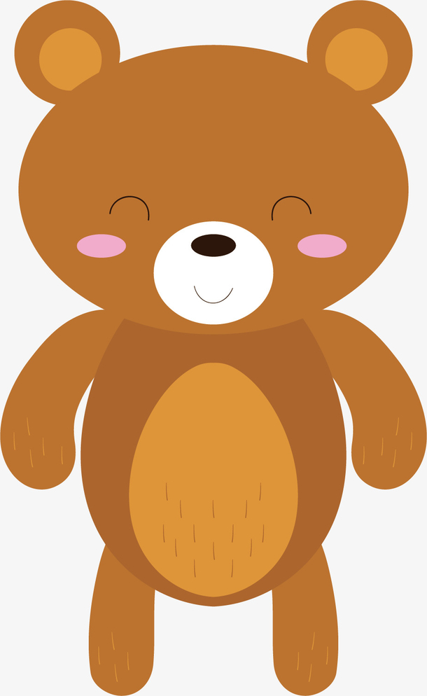 矢量图棕色的小熊