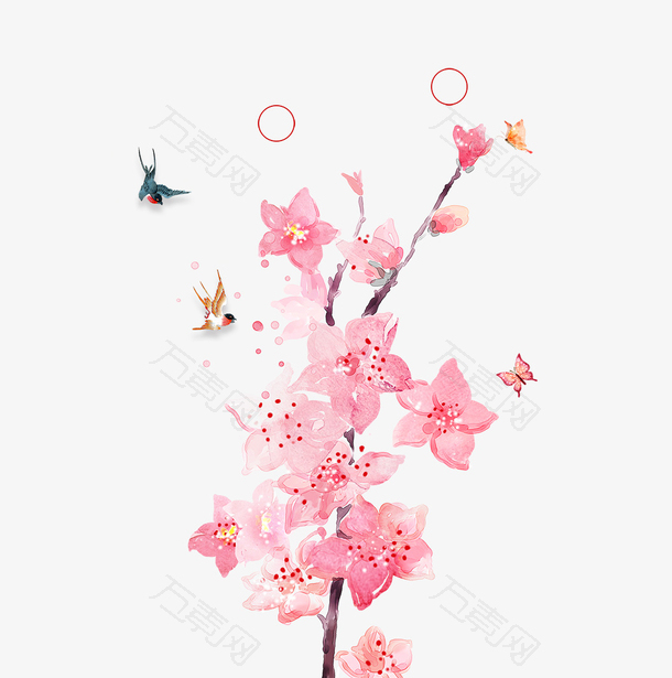 浪漫唯美樱花花朵装饰