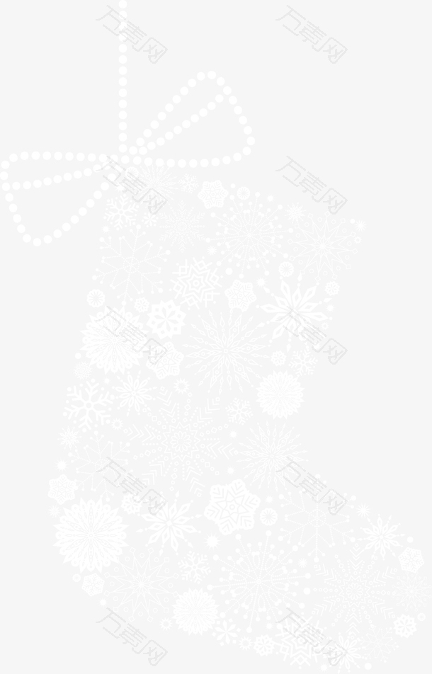 雪花袜子矢量
