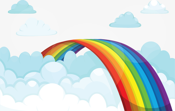 卡通彩虹矢量图下载