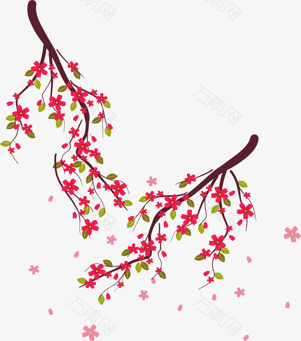 浪漫日本飞舞樱花