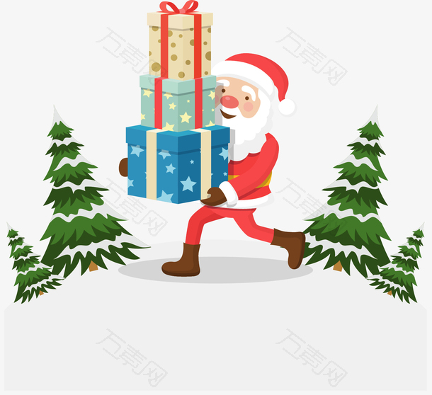 圣诞节送礼物的圣诞老人