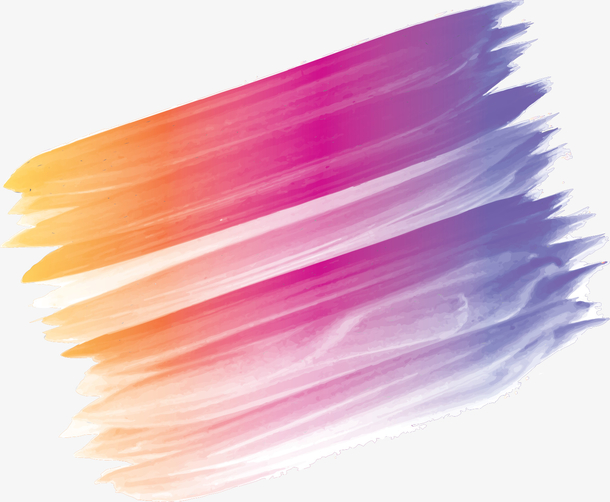 粉紫色渐变水墨笔刷