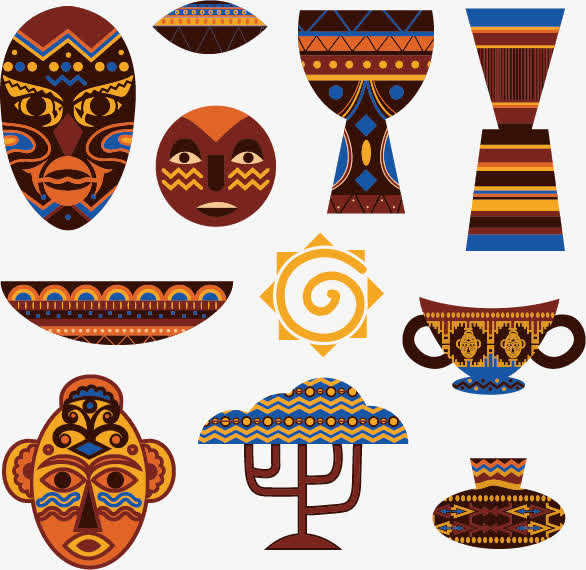 矢量手绘土著文化