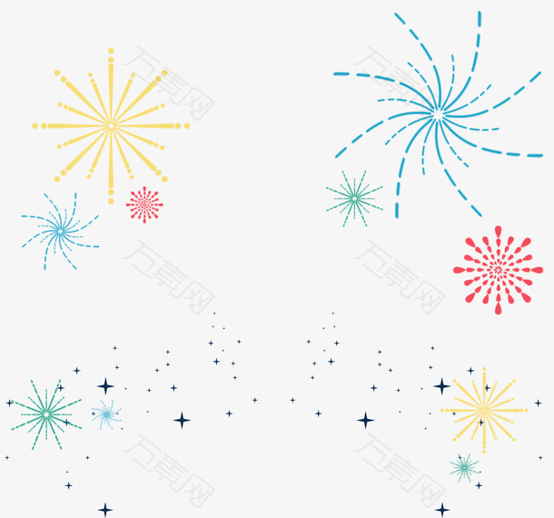 新年快乐彩色烟花