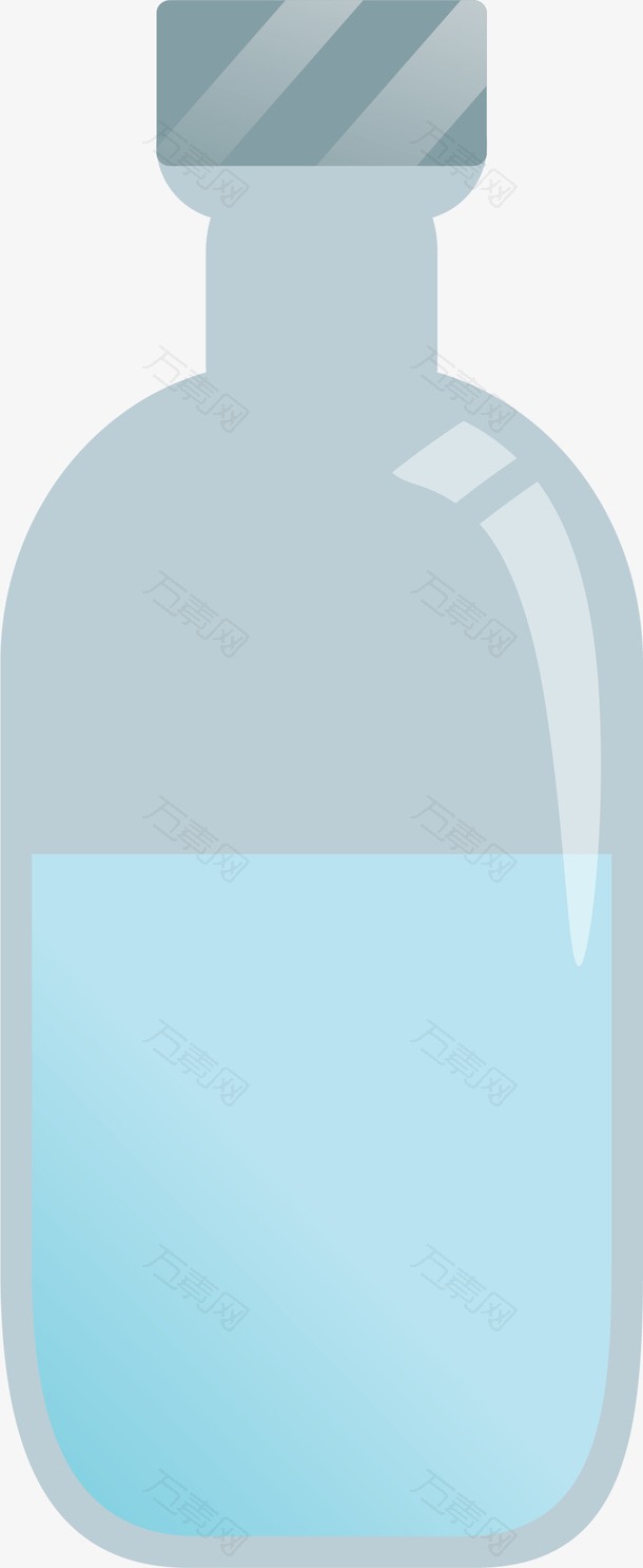 扁平风格矢量水瓶