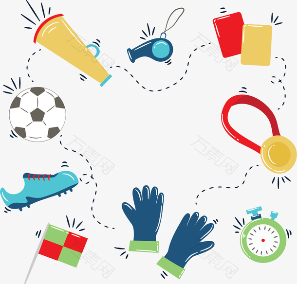 足球比赛花纹边框