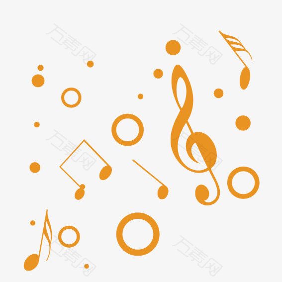 黄色音乐符号