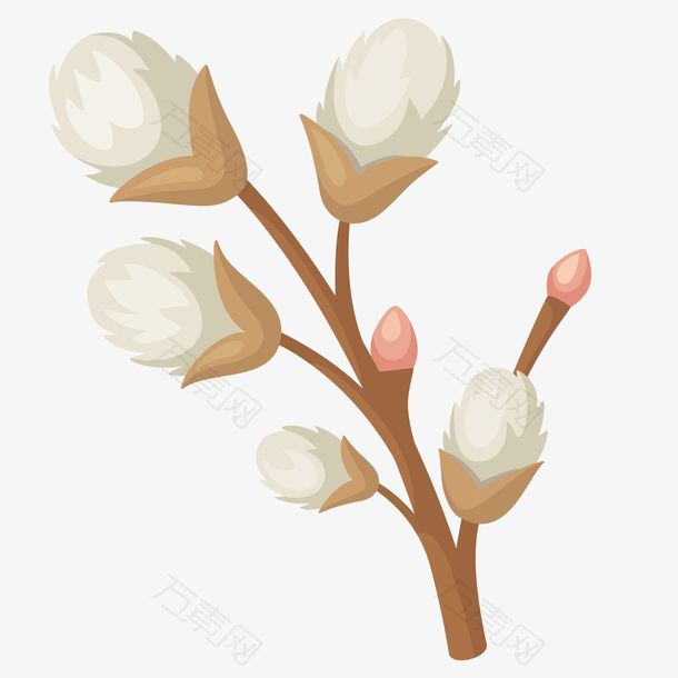 卡通棉花矢量图下载