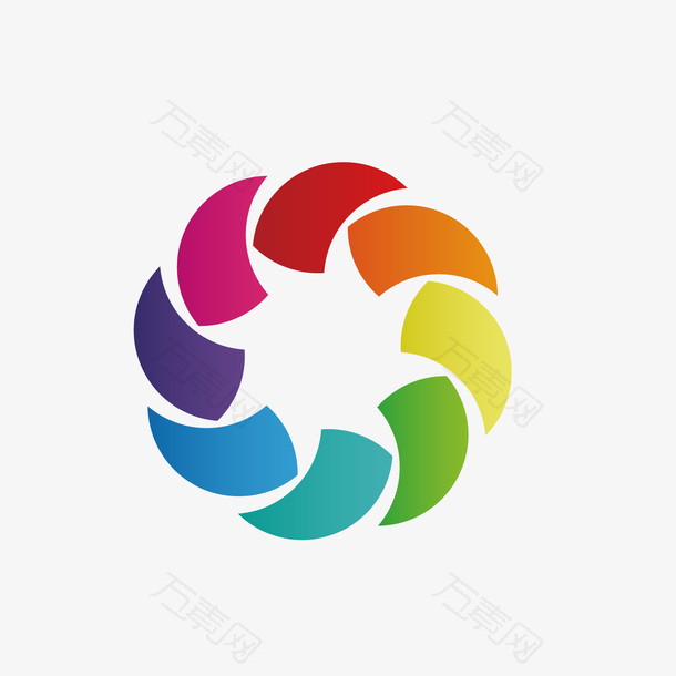 矢量卡通扁平化旋涡纹png