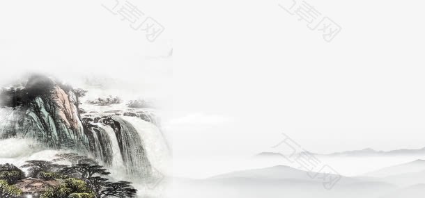 山水水墨画