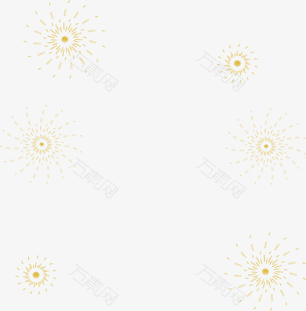 金色烟花花纹