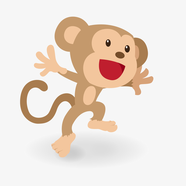 卡通猴子动物