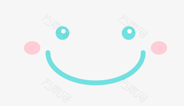 矢量卡通简洁扁平化笑脸png