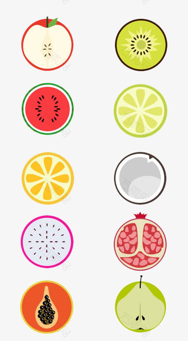 手绘水果图标