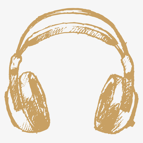 手绘耳麦矢量图形