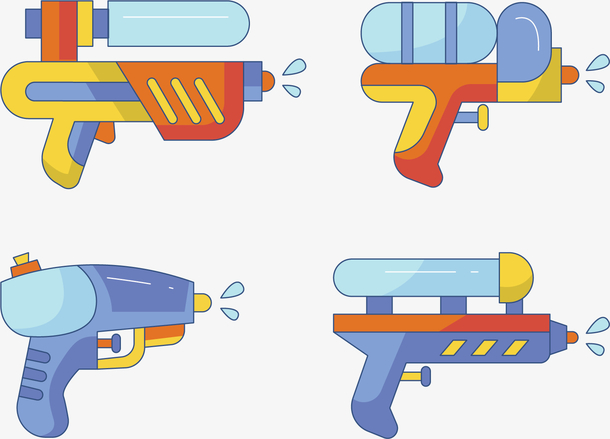 彩色夏季玩具水枪