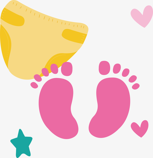 内裤脚丫印卡通可爱婴儿用品设计