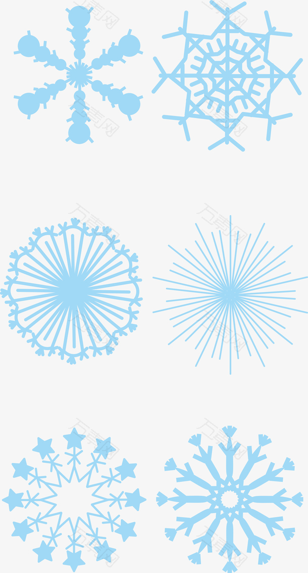 雪花蓝色01