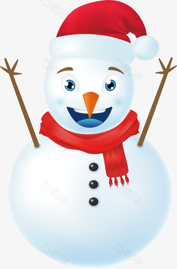 可爱冬天雪人