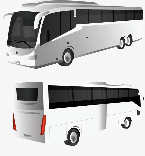 银灰色城市公交车