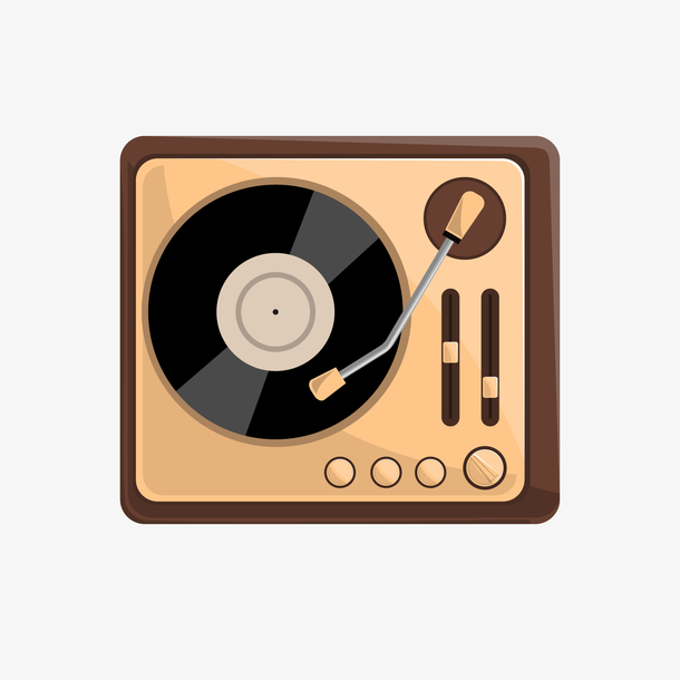 卡通复古音乐播放器设计