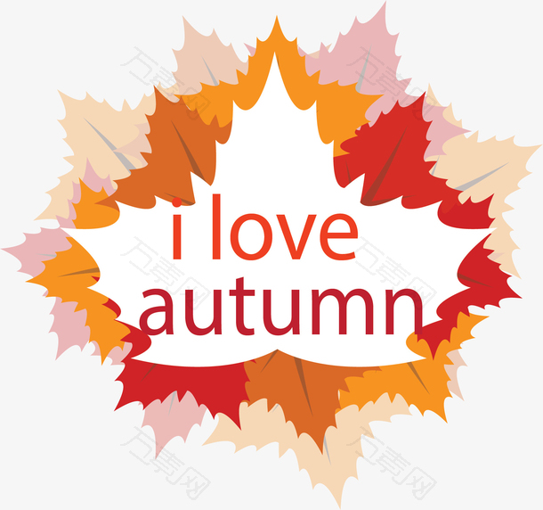 我爱秋天红色枫叶