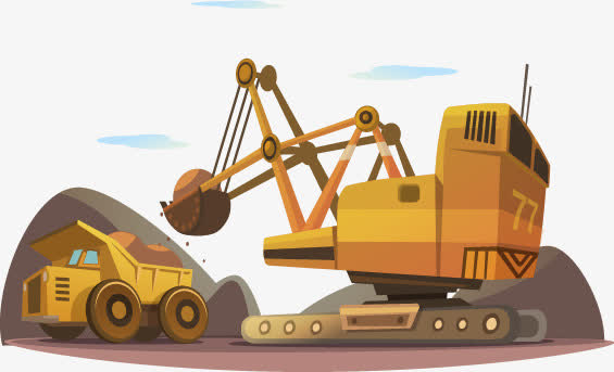卡通工程机械车