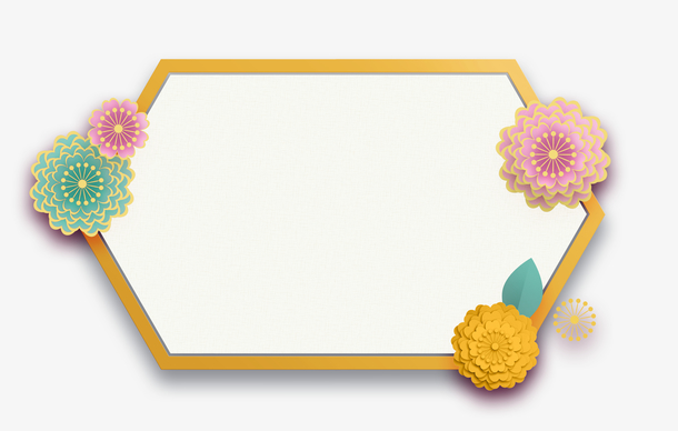 时尚花纹海报边框装饰