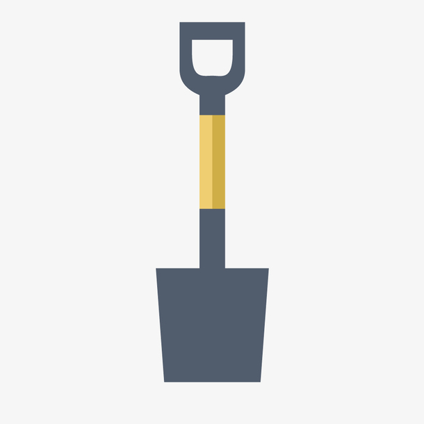 矢量卡通铲子