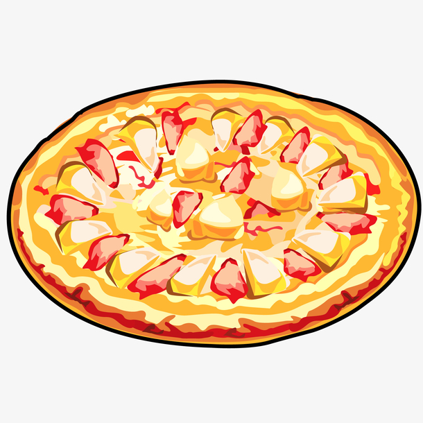草莓披萨简笔画图片