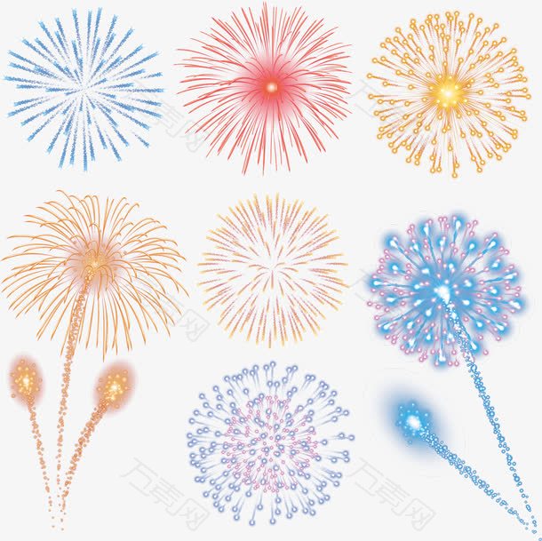 烟花烟火矢量图片素材