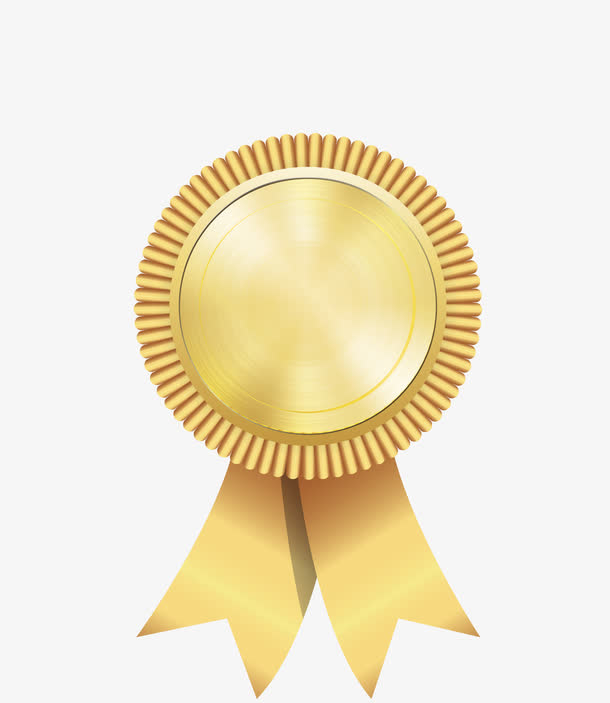 锯齿边框金色奖章