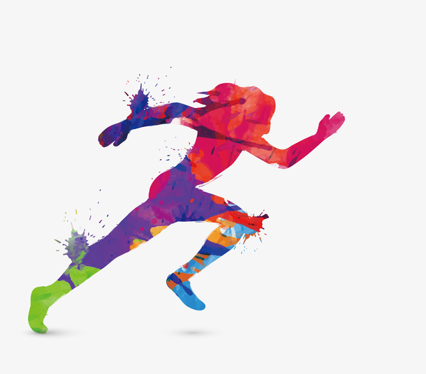 矢量图奔跑的男人