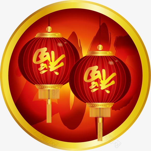 矢量春节新春灯笼
