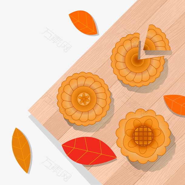 矢量中秋月饼下载