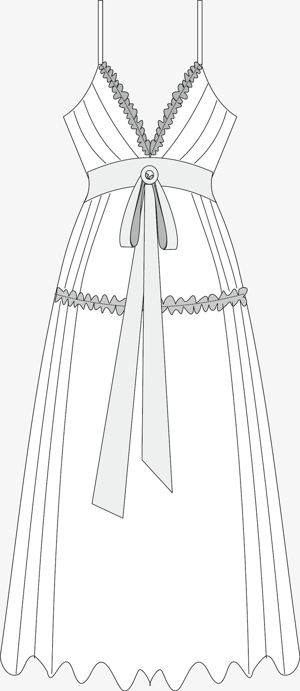 手绘性感吊带素材图